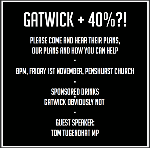 Gatwick event poster